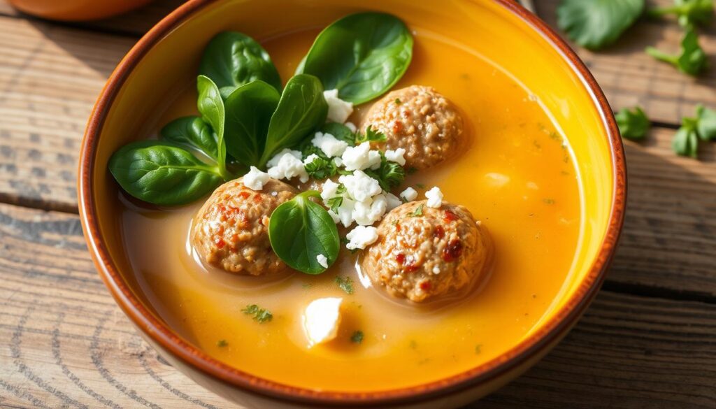 Chicken Meatball Soup Garnish Chicken Meatball Soup Garnish