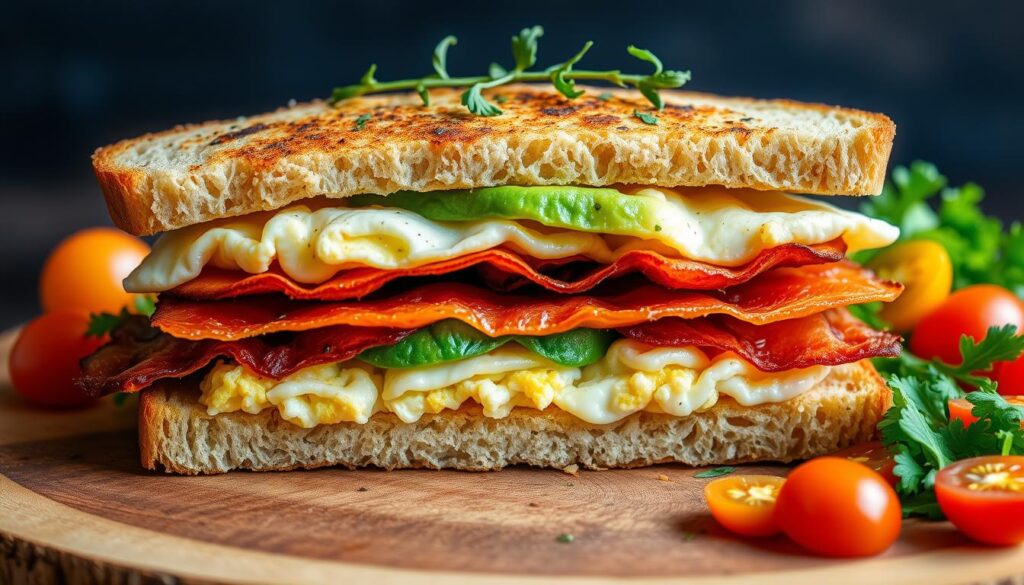 Customized breakfast sandwich Customized breakfast sandwich