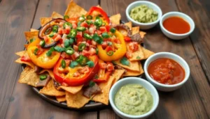Nachos Supreme with Bell Peppers Nachos Supreme with Bell Peppers
