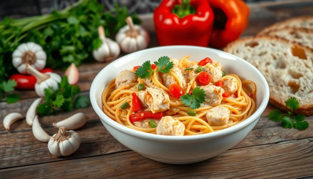 dominican spaghetti con pollo dominican spaghetti con pollo