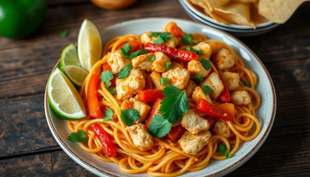 mexican spaghetti with chicken mexican spaghetti with chicken
