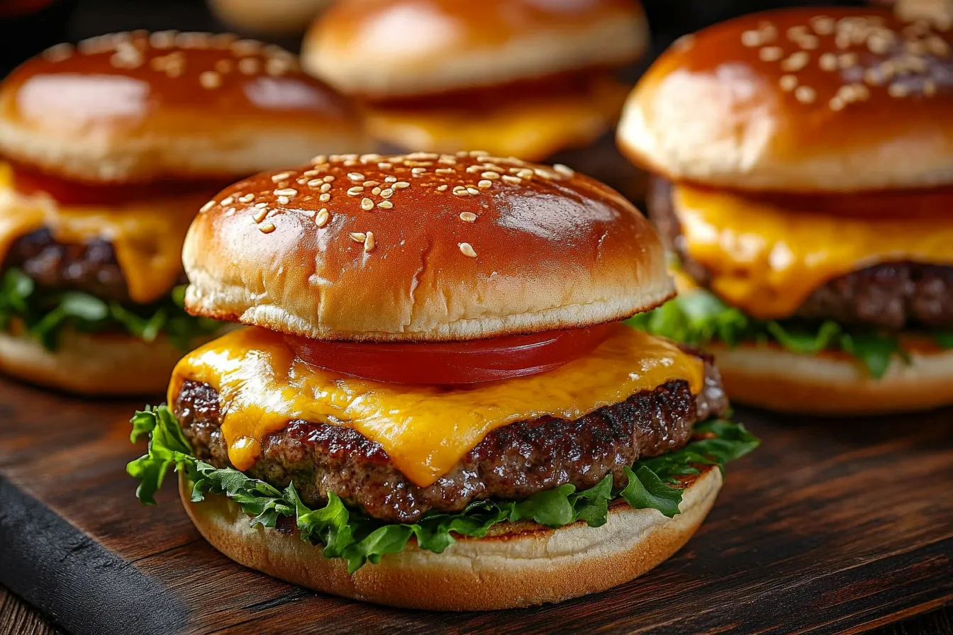 The Ultimate Cheeseburgers Guide 1 Juicy, cheesy, and packed with flavor, these Cheeseburgers are the ultimate comfort food! 🍔🔥 Who else loves a perfectly grilled, melty burger