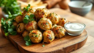Garlic Herb Chicken Meatballs Garlic Herb Chicken Meatballs