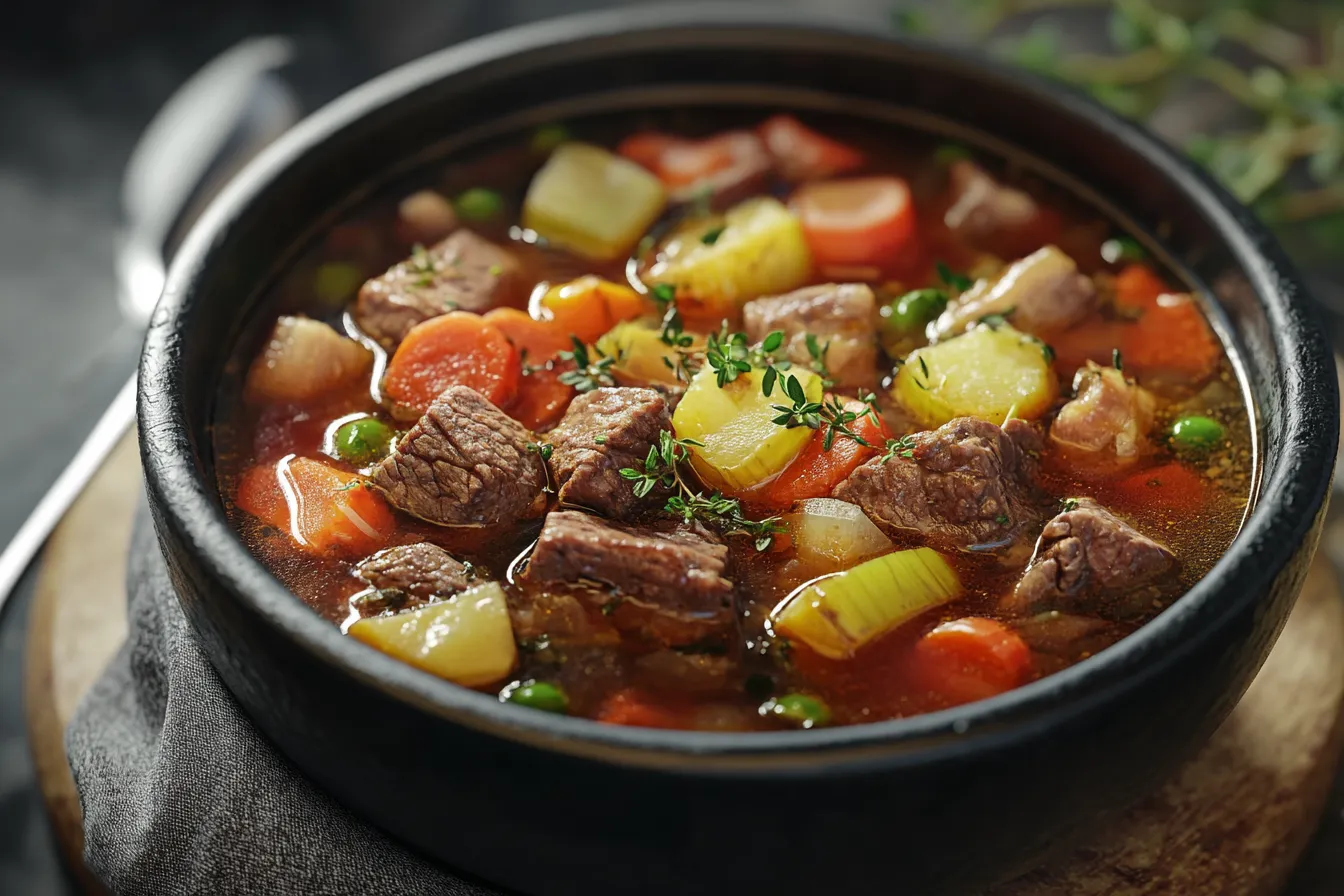 Delicious Vegetable Beef Soup Without Tomatoes Recipe 1 Hearty, comforting, and packed with flavor, this Vegetable Beef Soup is the perfect meal for chilly days! Who else loves a warm, homemade bowl of soup?