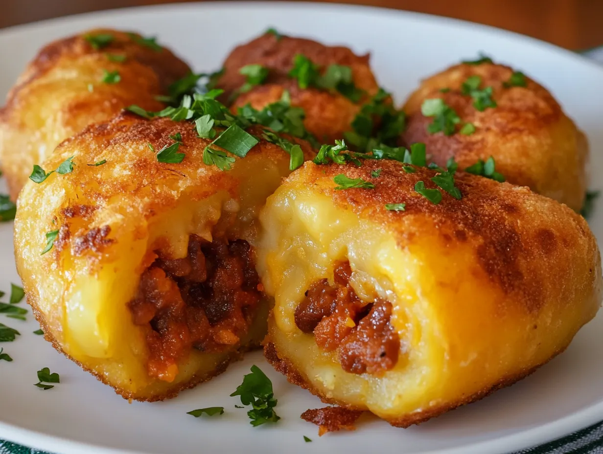 Easy Papas Rellenas: A Perfect Snack Ready in 20 Minutes 1 These Latin American stuffed potato balls are crispy on the outside, soft and fluffy on the inside, and packed with a deliciously seasoned filling. Perfect as an appetizer, snack, or main dish!