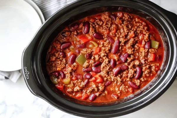 Yummy Crockpot Classic Chili