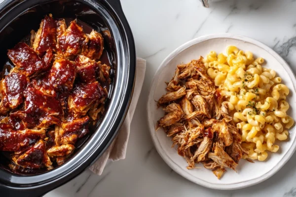 Easy BBQ Pulled Chicken Slow Cooker