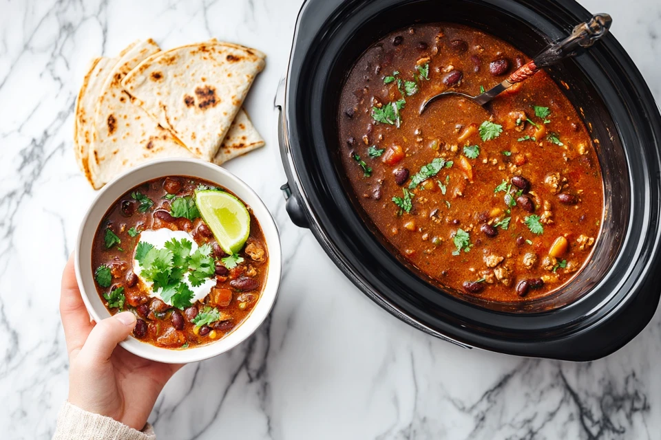 Hearty Slow Cooker Taco Soup