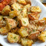 Air Fryer Baked Garlic Parmesan Potatoes