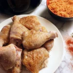 Air Fryer Chicken and Seasoned Rice