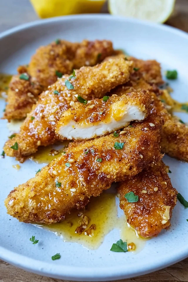 Air Fryer Honey Butter Garlic Chicken Tenders