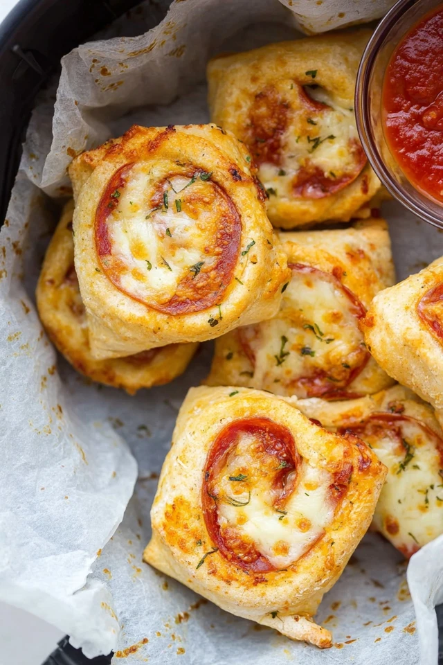 Easy Air Fryer Pizza Roll Ups