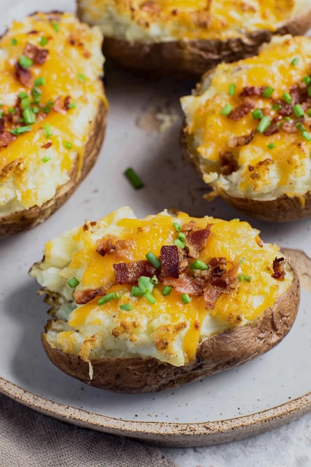 Air Fryer Twice Baked Potatoes