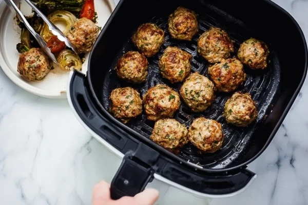 Juicy Air Fryer Italian Meatballs
