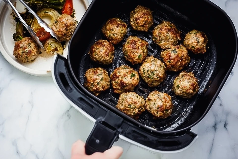 Juicy Air Fryer Italian Meatballs