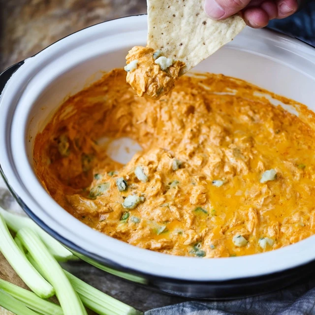 Crockpot Buffalo Chicken Dip
