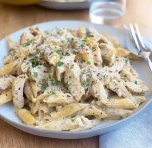 Garlic Parmesan Chicken Pasta Crock pot