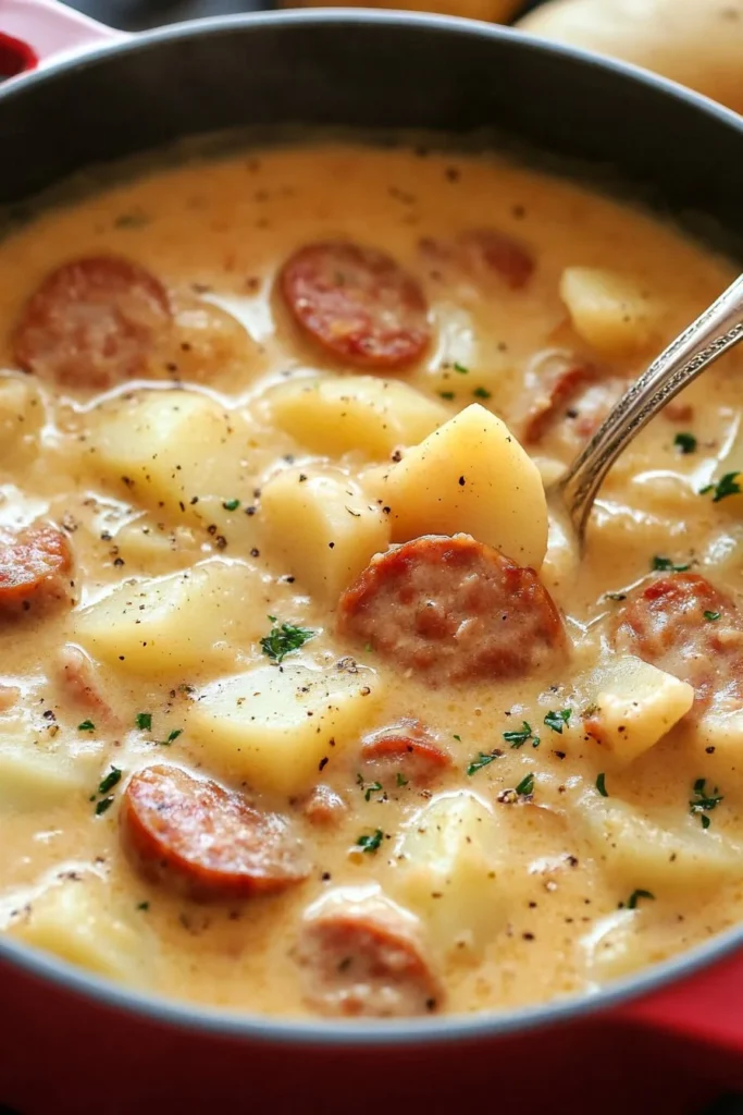 Cozy Crockpot Potato Soup with Sausage