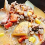 Creamy Cowboy Soup in slow cooker