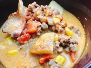 Creamy Cowboy Soup in slow cooker