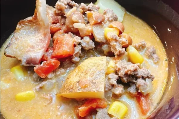 Creamy Cowboy Soup in slow cooker