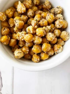 Crispy Air Fryer Garlic-Parmesan Chickpea Crunch Bites