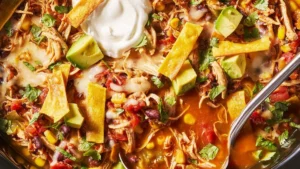 Crockpot Chicken Tortilla Soup