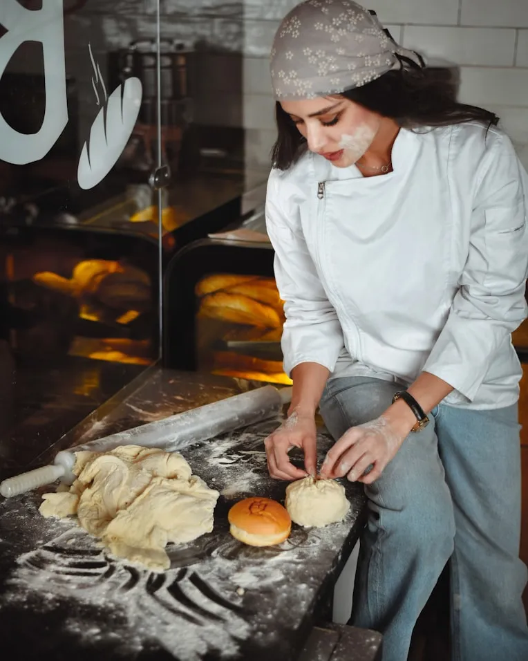 Laurence with brioche