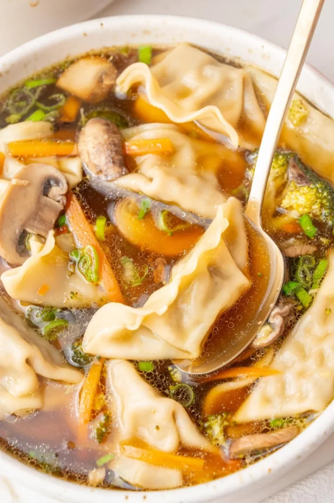 Potsticker Soup in Slow Cooker