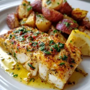 Baked Old Bay Garlic Butter Cod