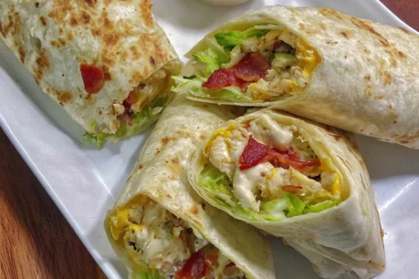 Air Fryer Chicken Bacon Ranch Wraps