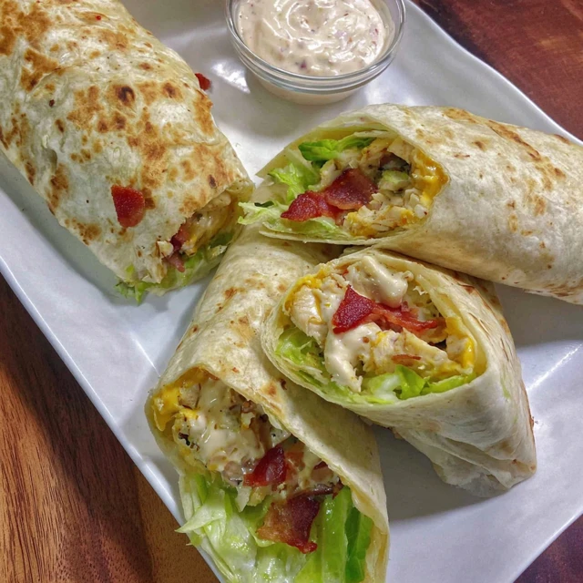 Air Fryer Chicken Bacon Ranch Wraps
