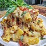 Baked Ziti with Ground Beef and Sausage