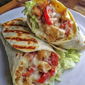 Best Cheesy Garlic Chicken Wraps