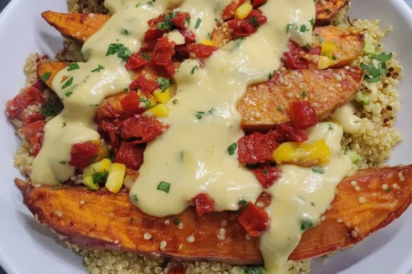 Colorful Roasted Sweet Potato Quinoa That&rsquo;ll Brighten Your Day