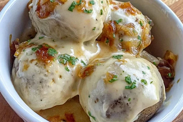 Creamy Mushroom Onion Boil