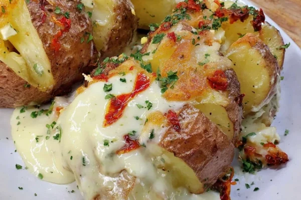 Greek Roasted Potatoes with Whipped Feta Recipe