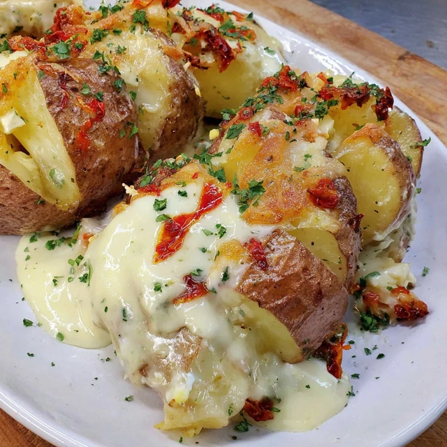 Greek Roasted Potatoes with Whipped Feta Recipe