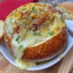 French Onion Soup Inspired Cheesy Onion Boil