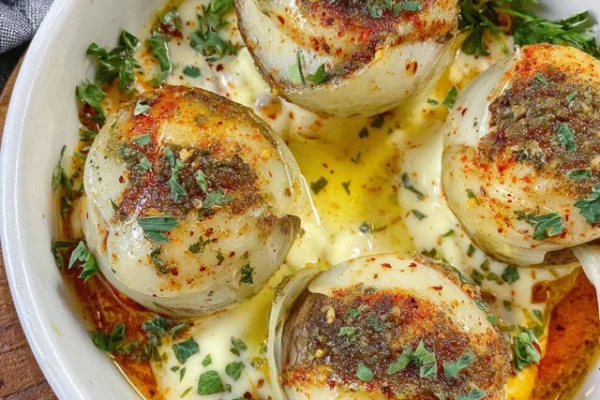 Roasted Garlic Parsley Onion Boil