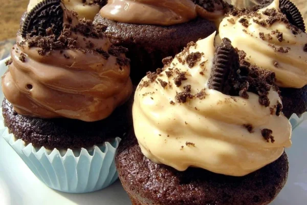 Chocolate Cupcakes with Oreo Buttercream