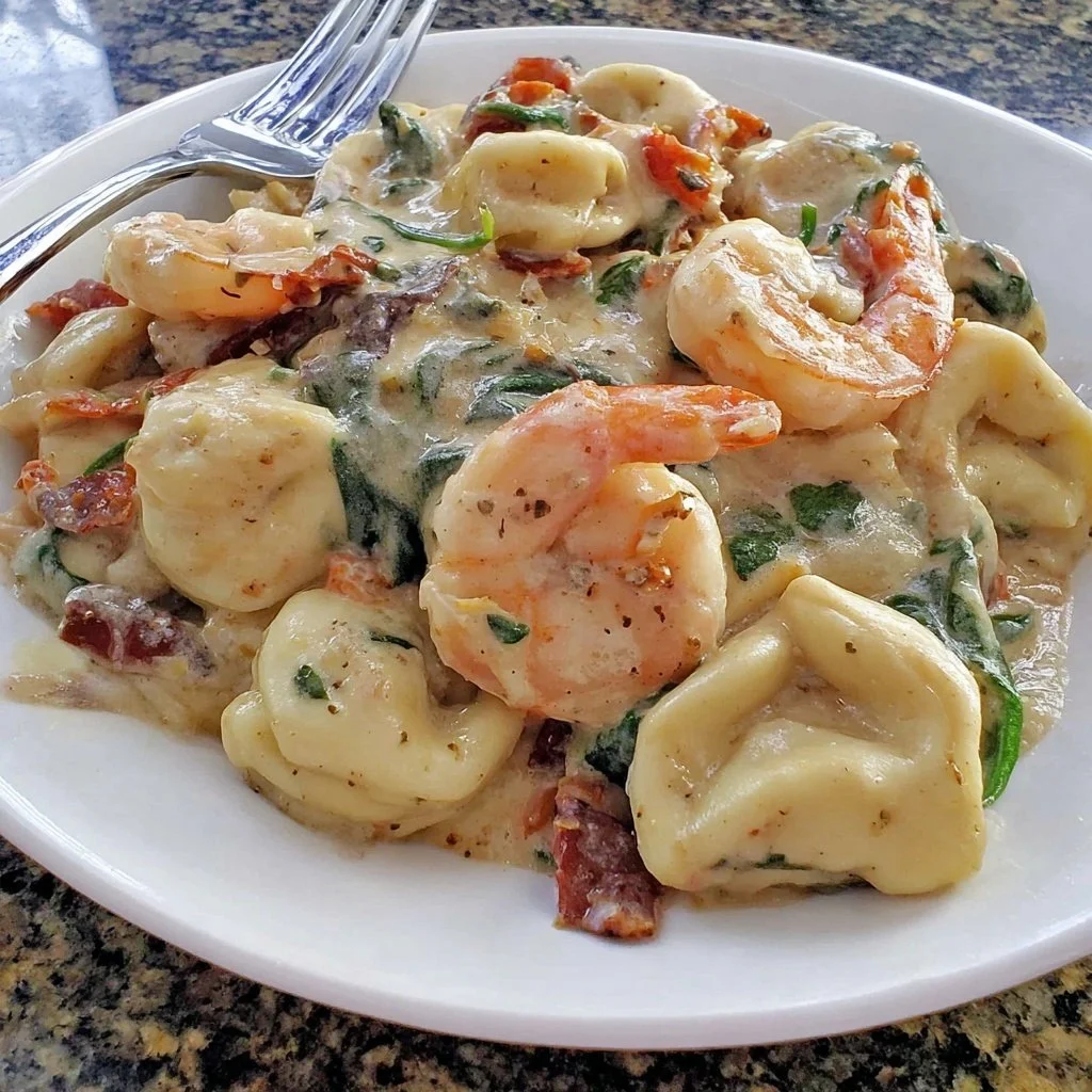 Creamy Shrimp and Spinach Tortellini