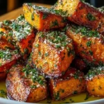 Garlic Parmesan Sweet Potato