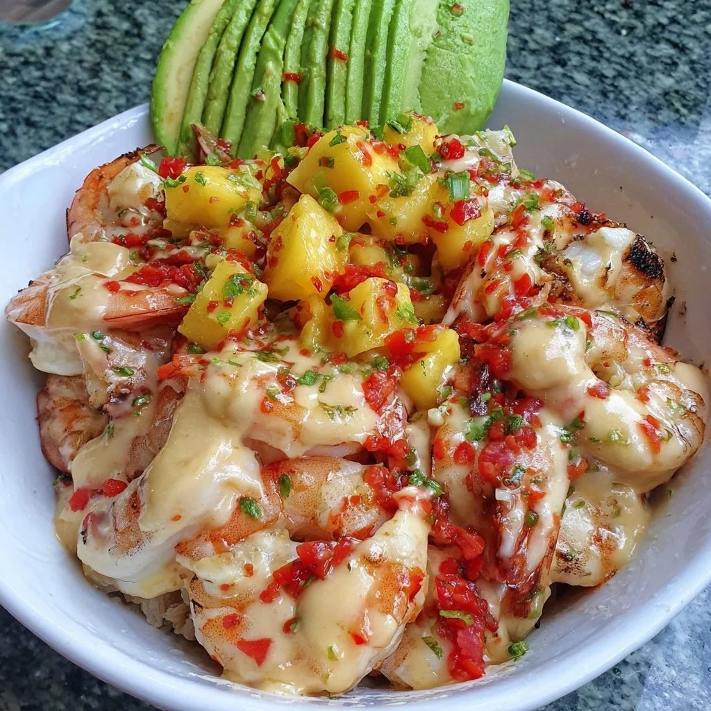 Shrimp and Avocado Bowls with Mango Salsa
