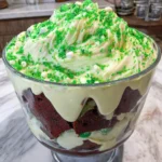 St. Patrick&rsquo;s Day Brownie Trifle