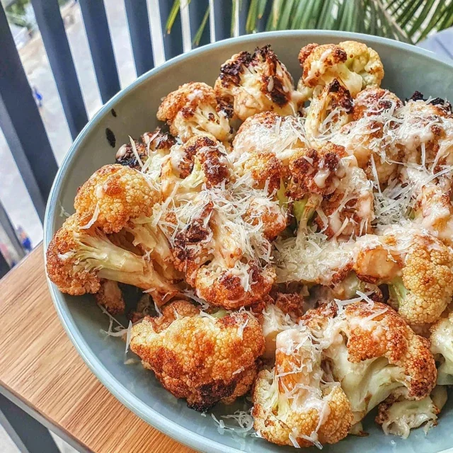 Air Fryer Roasted Cauliflower with Parmesan