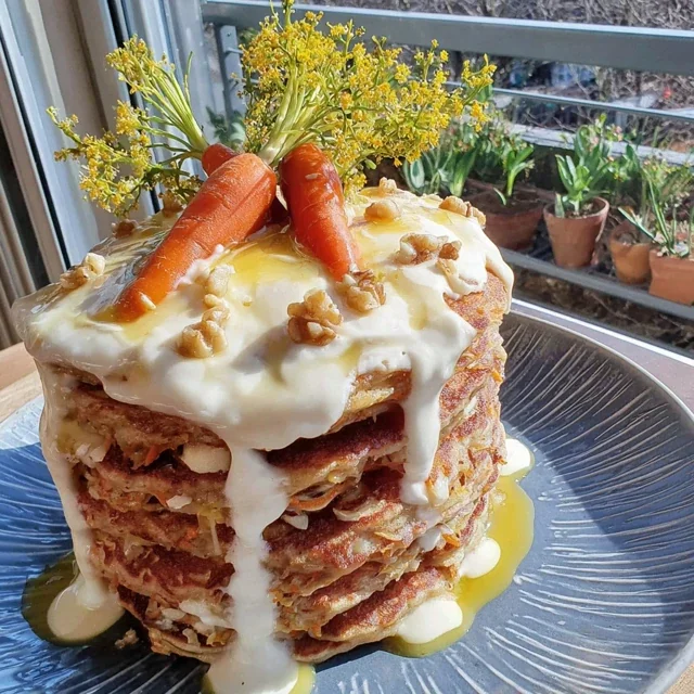 Carrot Cake Pancakes Easter Brunch