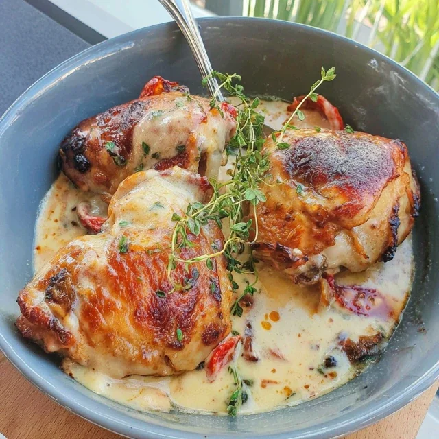 Creamy Garlic Butter Chicken Thighs