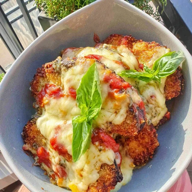 Crispy Air Fryer Eggplant Parmesan Recipe
