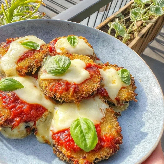Crispy Air Fryer Eggplant Parmesan Recipe